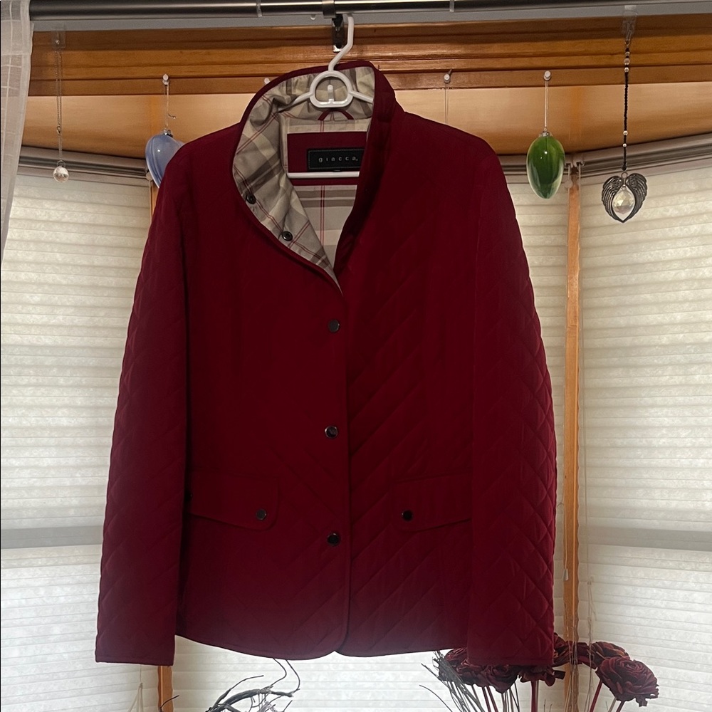 Burberry Women's Deep Red Quilted Puffer Jacket